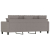Sofa 3-osobowa, kolor taupe, 180 cm, tapicerowana tkaniną
