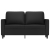 2-osobowa sofa, czarna, 120 cm, sztuczna skóra