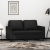 2-osobowa sofa, czarna, 120 cm, sztuczna skóra