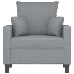 Fotel, jasnoszary, 60 cm, obity tkaniną