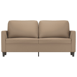 2-osobowa sofa, kolor cappuccino, 140 cm, sztuczna skóra