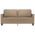 2-osobowa sofa, kolor cappuccino, 140 cm, sztuczna skóra