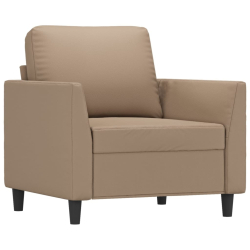 4-osobowa sofa z poduszkami, cappuccino, sztuczna skóra