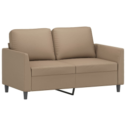 4-osobowa sofa z poduszkami, cappuccino, sztuczna skóra