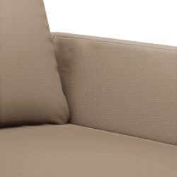 4-osobowa sofa z poduszkami, cappuccino, sztuczna skóra