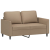 4-osobowa sofa z poduszkami, cappuccino, sztuczna skóra