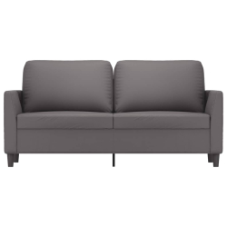 2-osobowa sofa, szary, 140 cm, sztuczna skóra