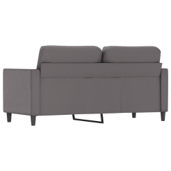 2-osobowa sofa, szary, 140 cm, sztuczna skóra