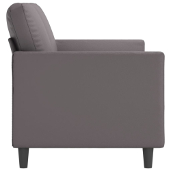3-osobowa sofa, szara, 180 cm, sztuczna skóra