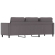 3-osobowa sofa, szara, 180 cm, sztuczna skóra