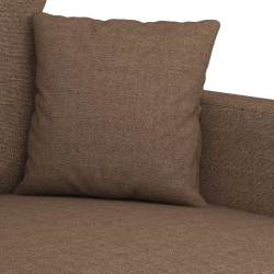 Sofa 2-osobowa, brązowa, 140 cm, tapicerowana tkaniną