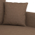 Sofa 2-osobowa, brązowa, 140 cm, tapicerowana tkaniną