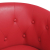 Fotel klubowy z podnóżkiem, czerwony, obity sztuczną skórą