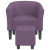 Fotel bujany z podnóżkiem, fioletowy, obity tkaniną