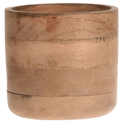 Home&Styling Zestaw 3 doniczek, lite drewno mango, naturalny kolor