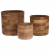 Home&Styling Zestaw 3 doniczek, lite drewno mango, naturalny kolor