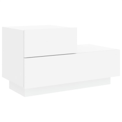 Szafka nocna z oświetleniem LED, biała, 70x36x40,5 cm