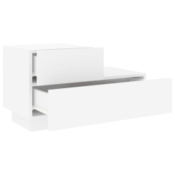 Szafka nocna z oświetleniem LED, biała, 70x36x40,5 cm