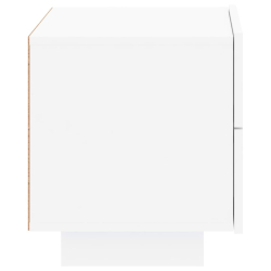 Szafka nocna z oświetleniem LED, biała, 70x36x40,5 cm