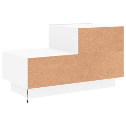 Szafka nocna z oświetleniem LED, biała, 70x36x40,5 cm