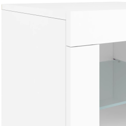 Szafka z oświetleniem LED, biała, 162x37x67 cm