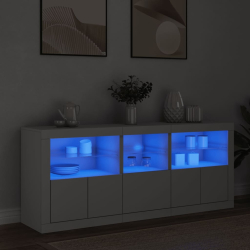 Szafka z oświetleniem LED, biała, 162x37x67 cm