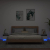 Szafki nocne z oświetleniem LED, 2 szt., białe, 40x39x37 cm