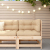 Ogrodowa sofa narożna, lite drewno sosnowe