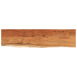 Półka ścienna, 120x30x2,5cm, drewno akacjowe, naturalna krawędź