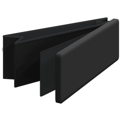Składana ławka ze schowkiem, czarna, PVC