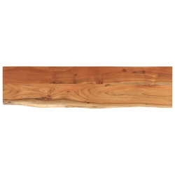 Półka ścienna, 120x30x3,8cm, drewno akacjowe, naturalna krawędź