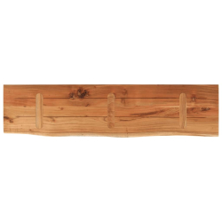 Półka ścienna, 120x30x3,8cm, drewno akacjowe, naturalna krawędź