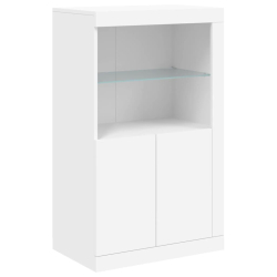 Szafka z oświetleniem LED, biała, 181,5x37x100 cm