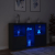 Szafka z oświetleniem LED, czarna, 162x37x100 cm
