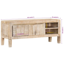 Szafka pod TV, 110x35x46 cm, lite drewno mango