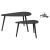 Home&Styling Zestaw 2 stolików w kształcie kropli, czarny