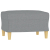 3-osobowa sofa z podnóżkiem, jasnoszara, 180 cm, tkaniną