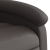 Rozkładany fotel masujący, ciemny brąz, skóra naturalna