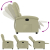 Rozkładany fotel, kremowy, skóra naturalna