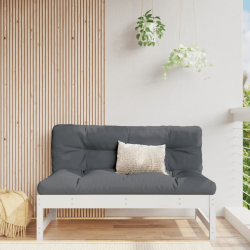 Sofa środkowa do ogrodu, biała, 120x80 cm, lite drewno sosnowe