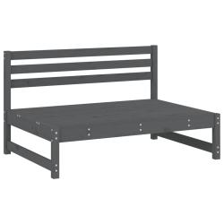 Sofa środkowa do ogrodu, szara, 120x80 cm, lite drewno sosnowe