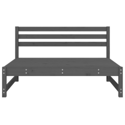 Sofa środkowa do ogrodu, szara, 120x80 cm, lite drewno sosnowe