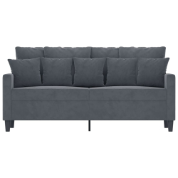Sofa 2-osobowa, ciemnoszary, 140 cm, tapicerowana aksamitem
