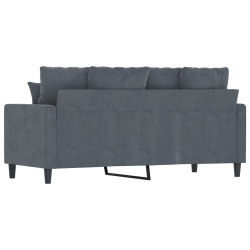 Sofa 2-osobowa, ciemnoszary, 140 cm, tapicerowana aksamitem