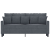 Sofa 2-osobowa, ciemnoszary, 140 cm, tapicerowana aksamitem