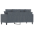 Sofa 2-osobowa, ciemnoszary, 140 cm, tapicerowana aksamitem