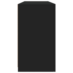 Szafka z oświetleniem LED, czarna, 142,5x37x67 cm