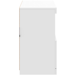 Szafka z oświetleniem LED, biała, 81x37x67 cm