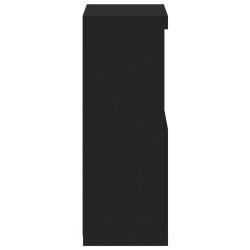 Szafka z oświetleniem LED, czarna, 41x37x100 cm