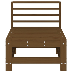 Ogrodowa sofa środkowa, miodowy brąz, lite drewno sosnowe